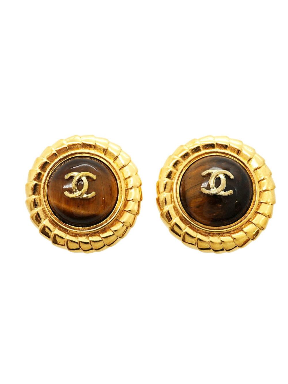 Chanel Cc Logo Clip-On Earrings Metal #371380C55B